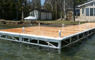 Lake house on a dock